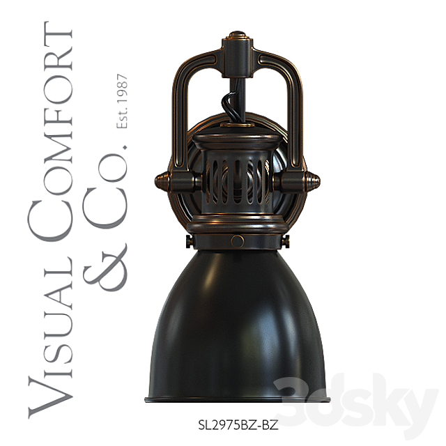 Visual Comfort Lamp SL 2975 Traditional Yoke Suspended Sconce 3DS Max Model - thumbnail 2