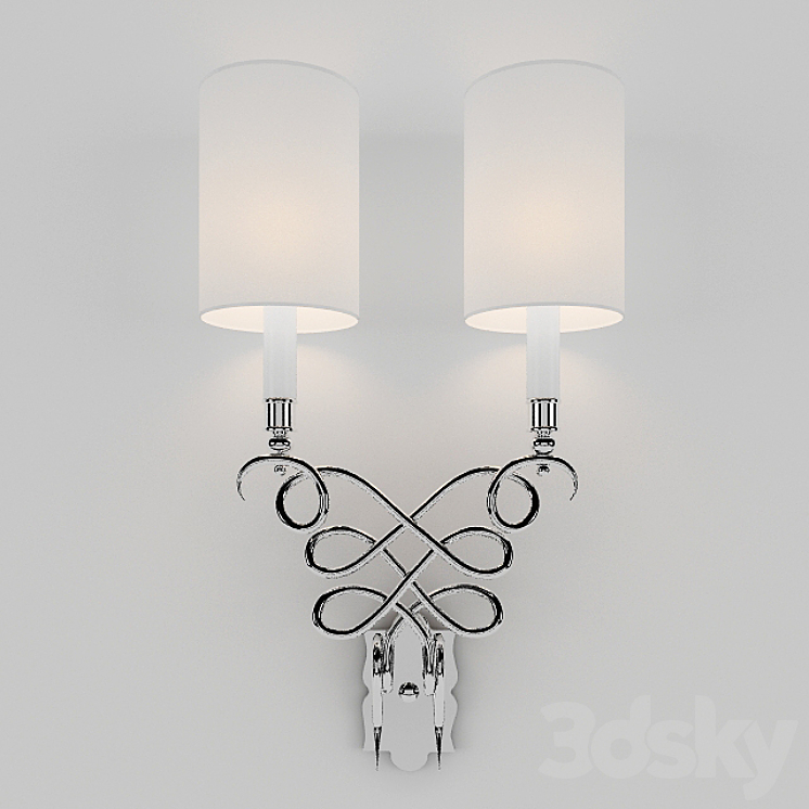 Visual Comfort Studio Catherine 2 Light Decorative Wall Light in Polished Nickel SC2160PN-NP 3DS Max - thumbnail 1