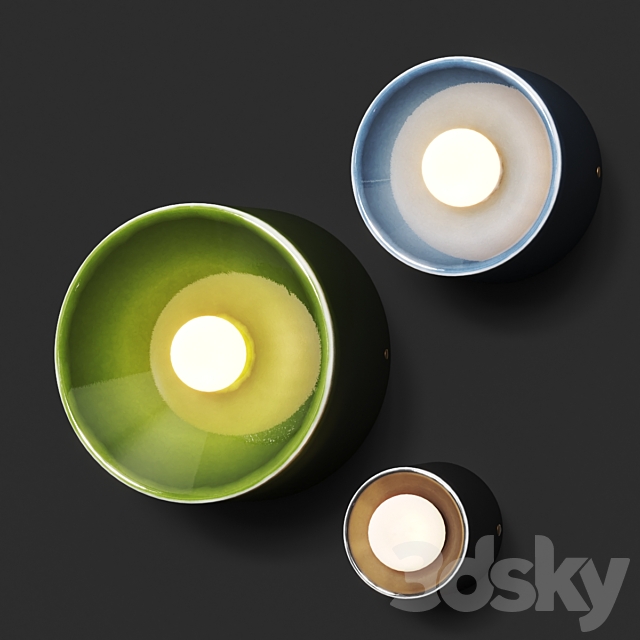 Volker Haug Studio Anton Ceramic Wall Lamps 3DS Max Model - thumbnail 2