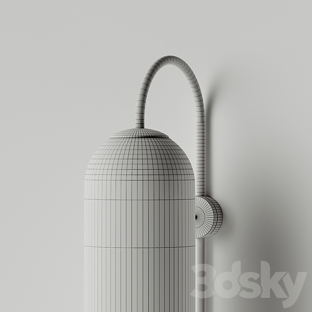 Wall Float Lamp Milky 3DS Max Model - thumbnail 3