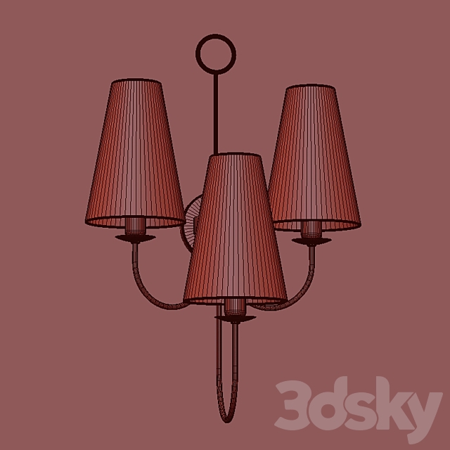 Wall lamp Arteriors Home Toya Sconce 3ds Max - thumbnail 2