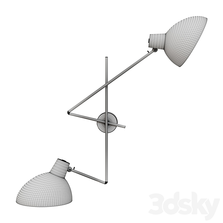 Wall lamp ASTEP VV CINQUANTA TWIN WANDLAMP wall light 3DS Max Model - thumbnail 2