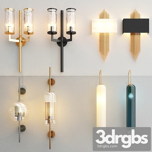 Wall Lamp Collection 3dsmax Download - thumbnail 1