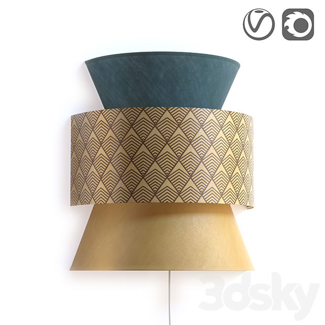 Wall lamp DOLKIE 3ds Max - thumbnail 1