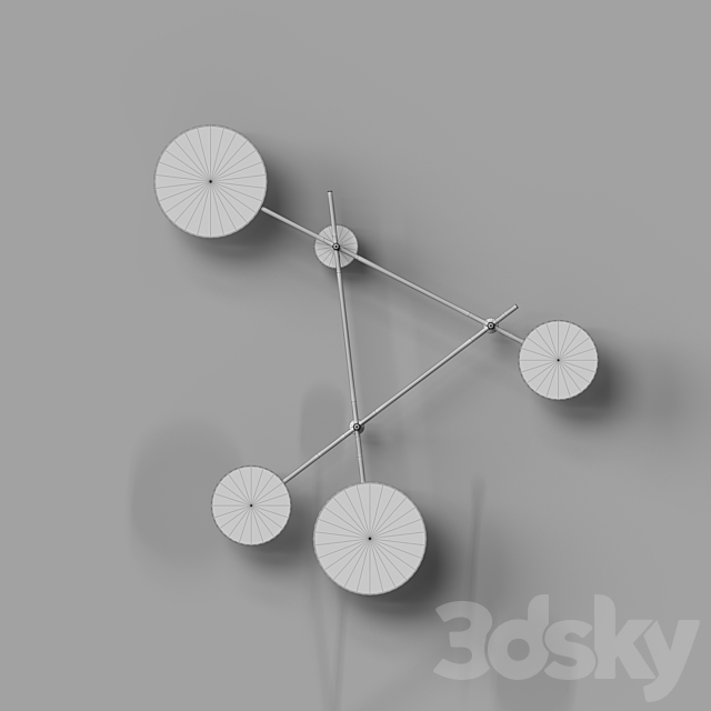 Wall Lamp Geometry B 3DS Max Model - thumbnail 2