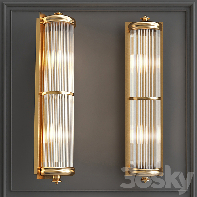 Wall Lamp Glorious XL Brass 3DS Max Model - thumbnail 2