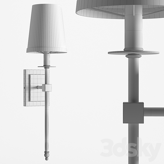 Wall lamp HELLA 3DS Max Model - thumbnail 2