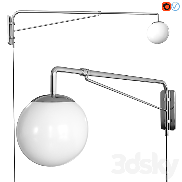 Wall lamp IKEA SIMRISHAMN 3DSMax File - thumbnail 1