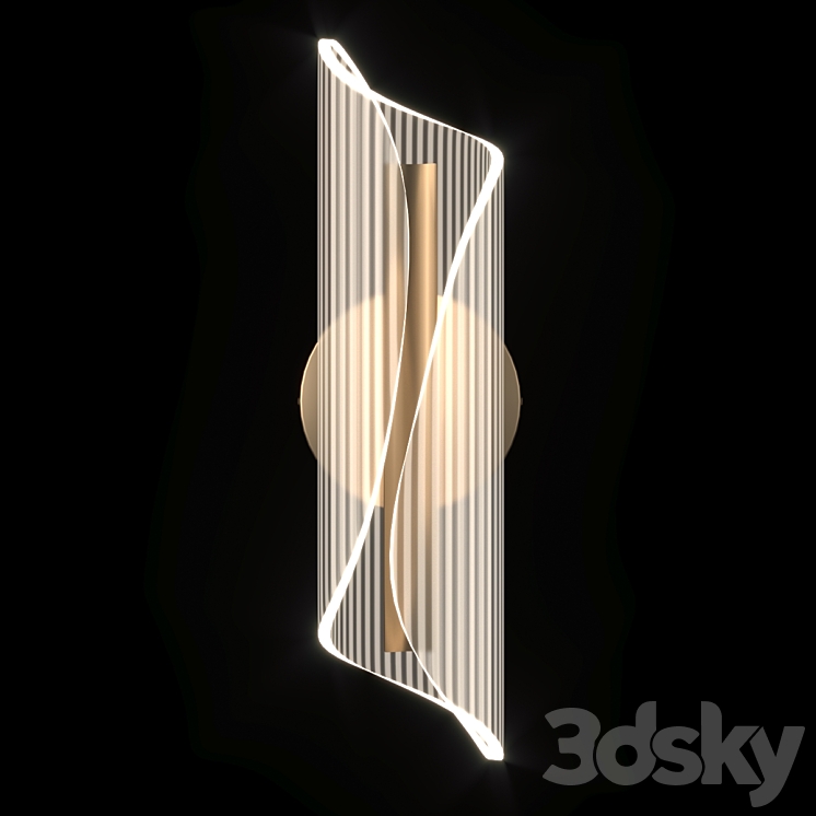 Wall lamp LICAN Nordic Gold 3DS Max - thumbnail 2