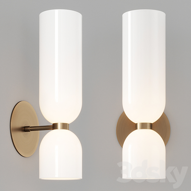 Wall lamp Lightmaker Studio Edie Sconce White 3DSMax File - thumbnail 1