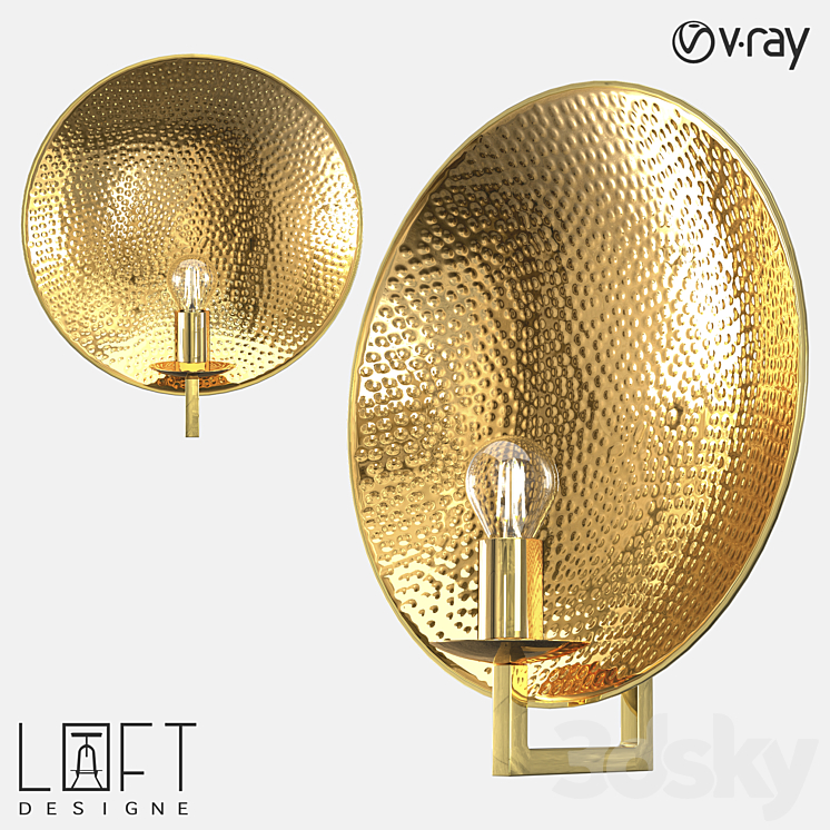 Wall lamp LoftDesigne 10401 model 3DS Max - thumbnail 1