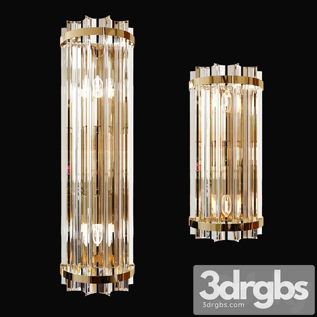 Wall lamp made of glass garda decor (set of 2 – 55cm and 35cm) - thumbnail 1