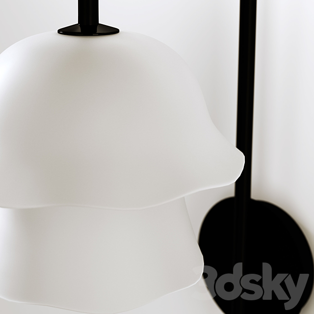 Wall lamp made of metal and glass. sandblasted. Linza 3DSMax File - thumbnail 4