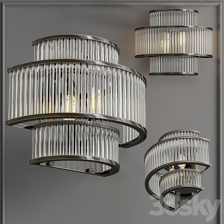 Wall lamp Mancini Bronze 3DS Max - thumbnail 2