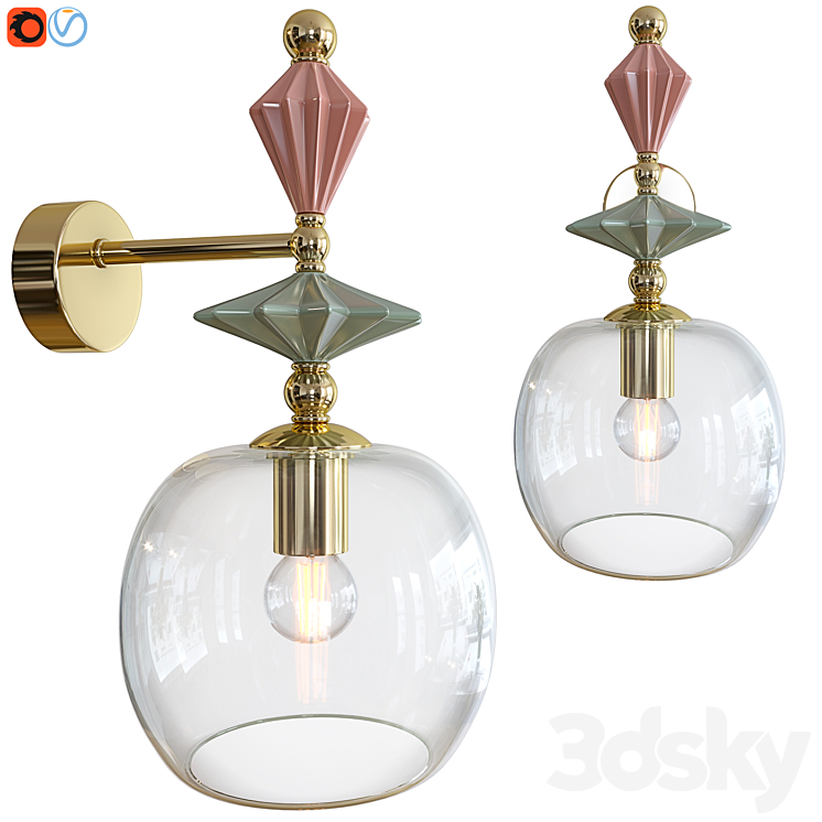 Wall lamp Odeon Light BIZET 3DS Max Model - thumbnail 3