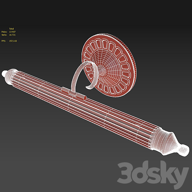 Wall lamp (picture lighting) 3DS Max Model - thumbnail 2