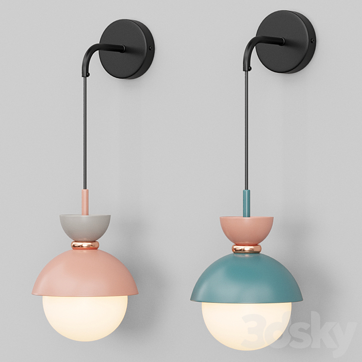 Wall lamp POMPON WALL Lampatron 3DS Max Model - thumbnail 1