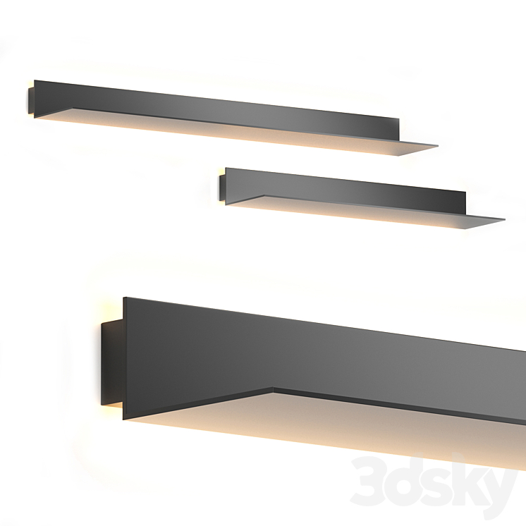 Wall lamp Shelf by Forstlight 3DS Max Model - thumbnail 1