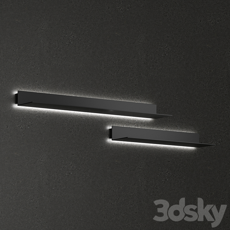 Wall lamp Shelf by Forstlight 3DS Max Model - thumbnail 2