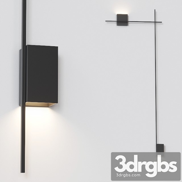 Wall lamp vibia structural 2400×840 3dsmax Download - thumbnail 1