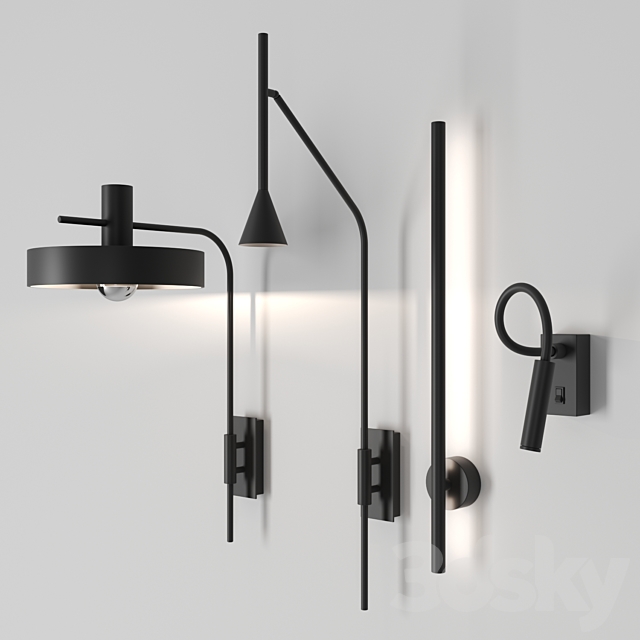 Wall lamps by galea home (A1227. A1151. A1273. A1274) 3DSMax File - thumbnail 1