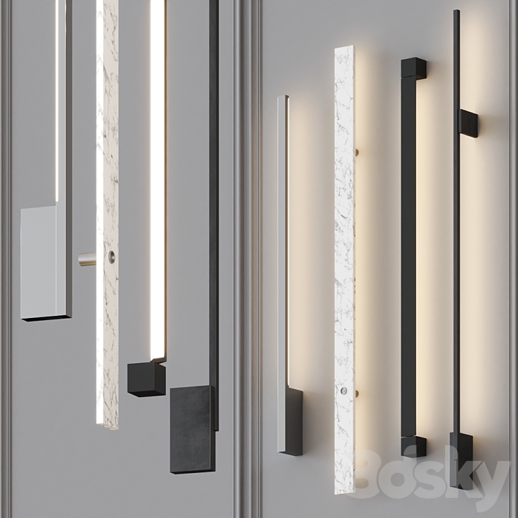 Wall lamps Set 1 3DS Max Model - thumbnail 1