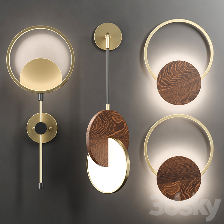 Wall light collection \\ Lampatron ISSI GLATT RISOR 3DS Max - thumbnail 1