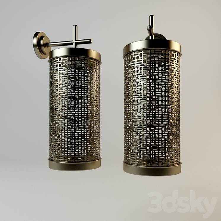 wall light coper 3DS Max - thumbnail 1