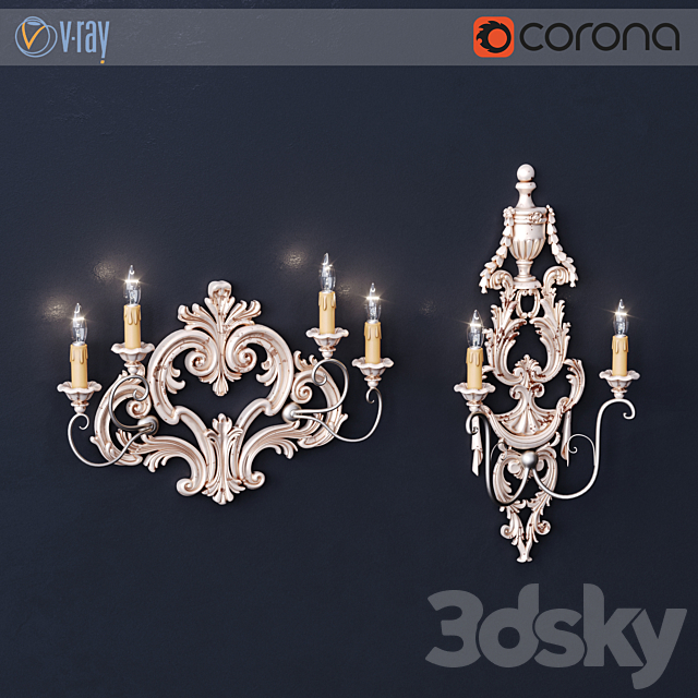 Wall light fixtures Silvano Grifoni 3ds Max - thumbnail 1