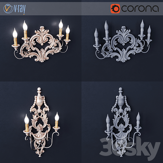 Wall light fixtures Silvano Grifoni 3ds Max - thumbnail 2