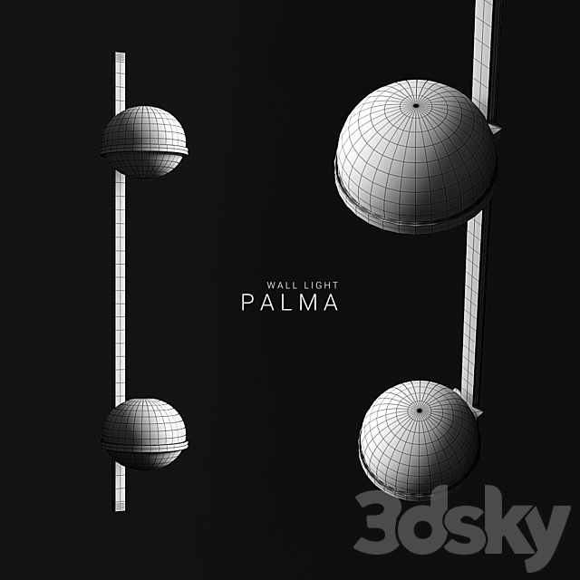 Wall light Vibia Palma 3716 3DS Max Model - thumbnail 2