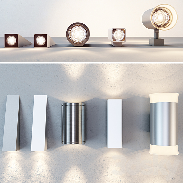 Wall lights 3DS Max Model - thumbnail 2