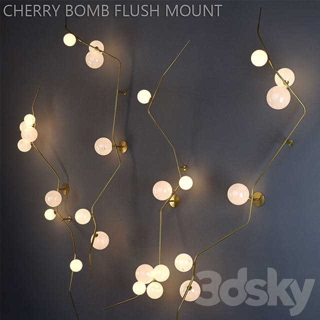 Wall lights Cherry Bomb Flush Mount 3DSMax File - thumbnail 2