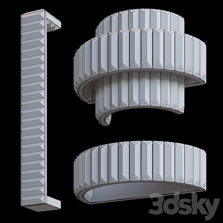 Wall lights Newport 8441 8442 8443 3DS Max - thumbnail 2