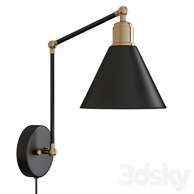 Wall-mounted IKEA lamps 3ds Max - thumbnail 1