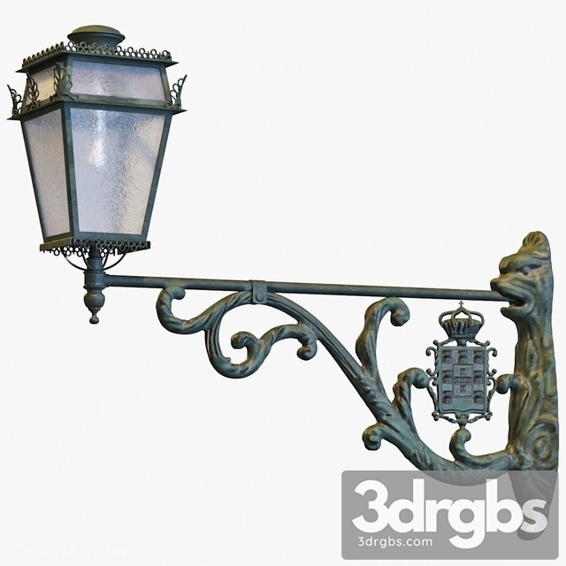 Wall Mounted Street Lamp 3dsmax Download - thumbnail 1