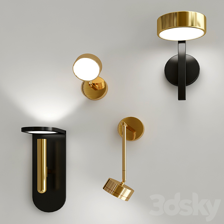 wall sconce collection 2 3DS Max - thumbnail 2