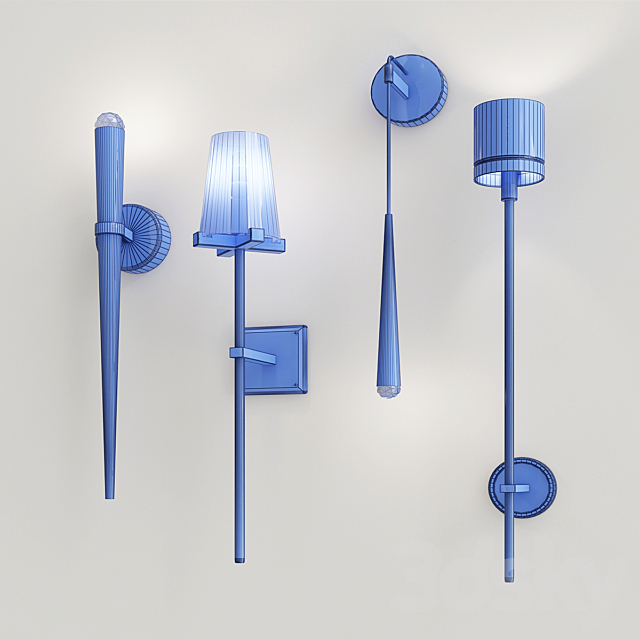 wall sconce collection 3DS Max Model - thumbnail 3