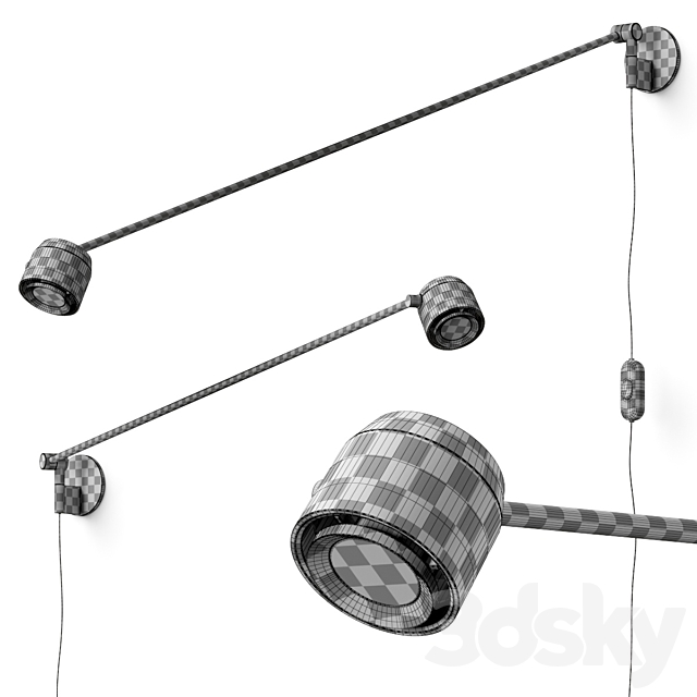 Wastberg W225 Ion Wall Lamp 3DS Max Model - thumbnail 2