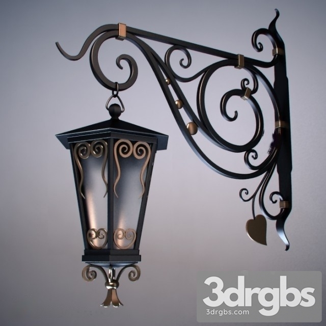 Wrought Iron Lamp 3dsmax Download - thumbnail 1