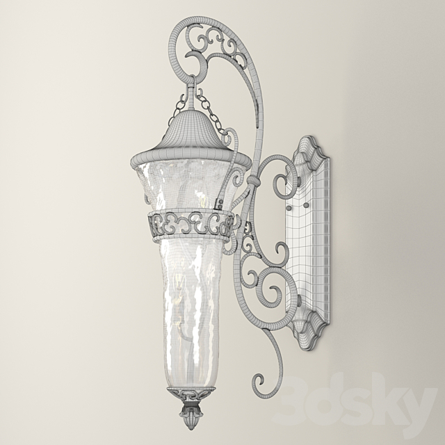 wrought-iron sconces 3DS Max Model - thumbnail 3