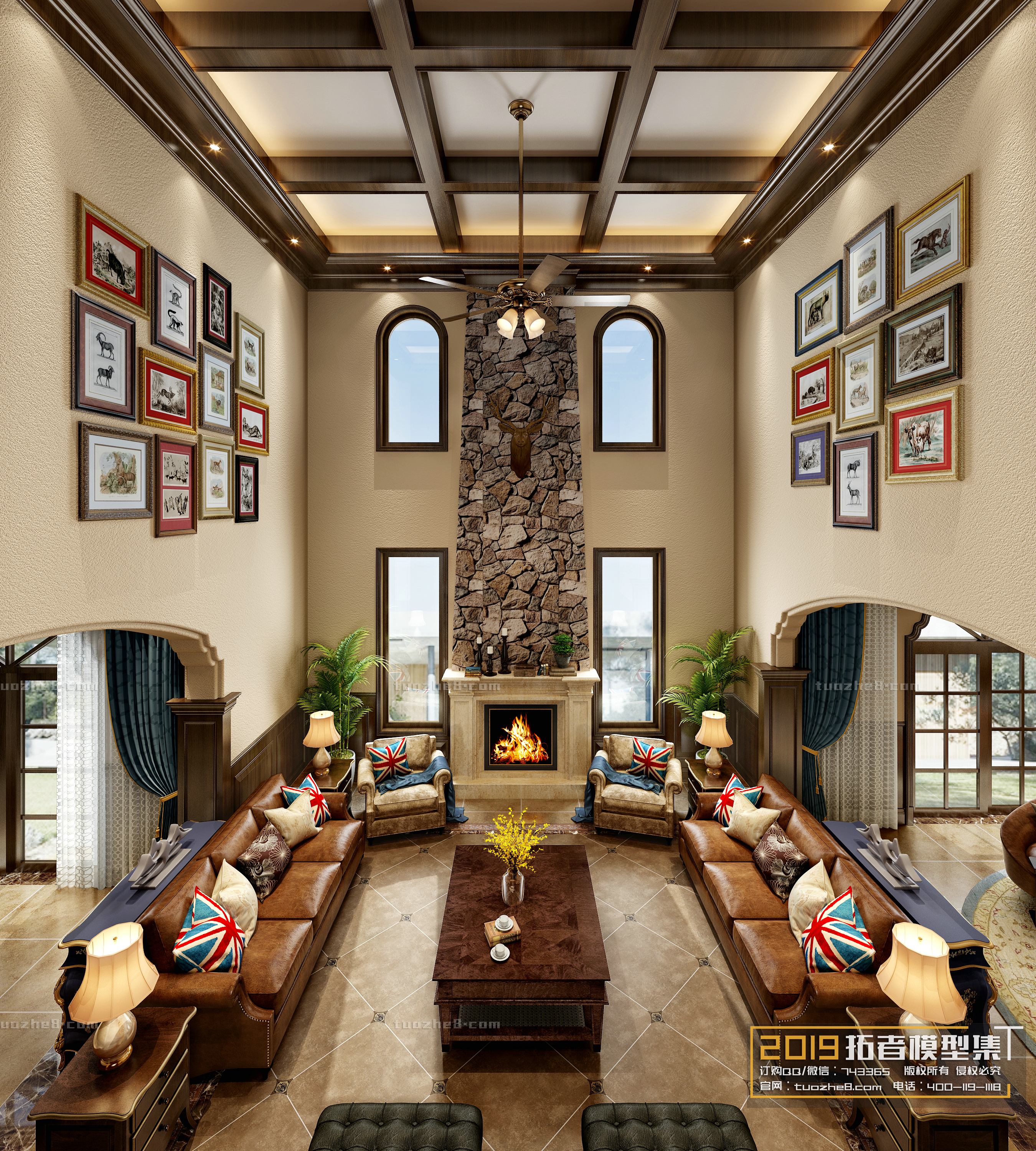 Extension Interior – LINGVING ROOM – AMERICAN STYLES – 006 - thumbnail 1