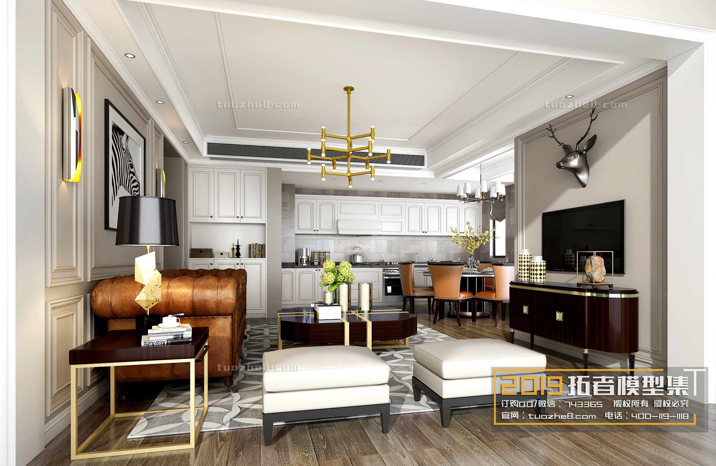 Extension Interior – LINGVING ROOM – AMERICAN STYLES – 008 - thumbnail 1