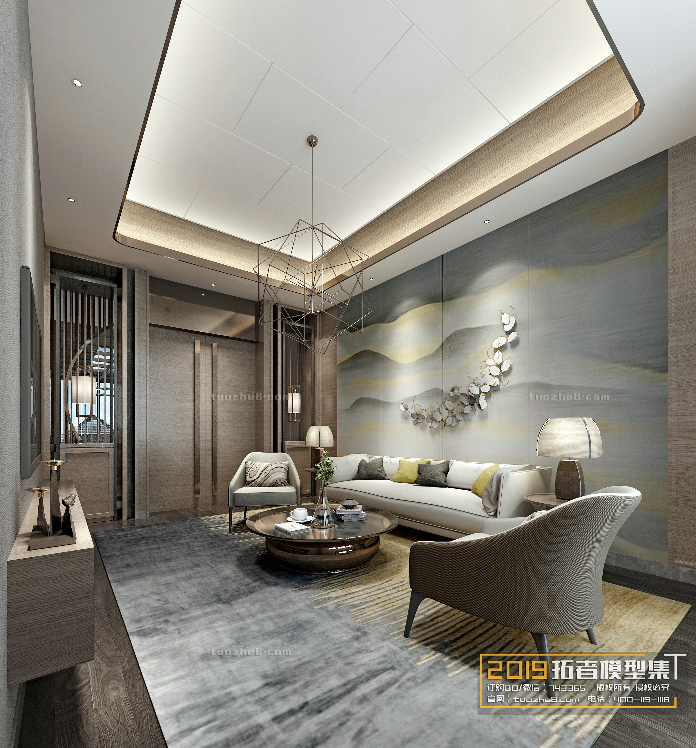 Extension Interior – LINGVING ROOM – CHINESE STYLES – 003 - thumbnail 1