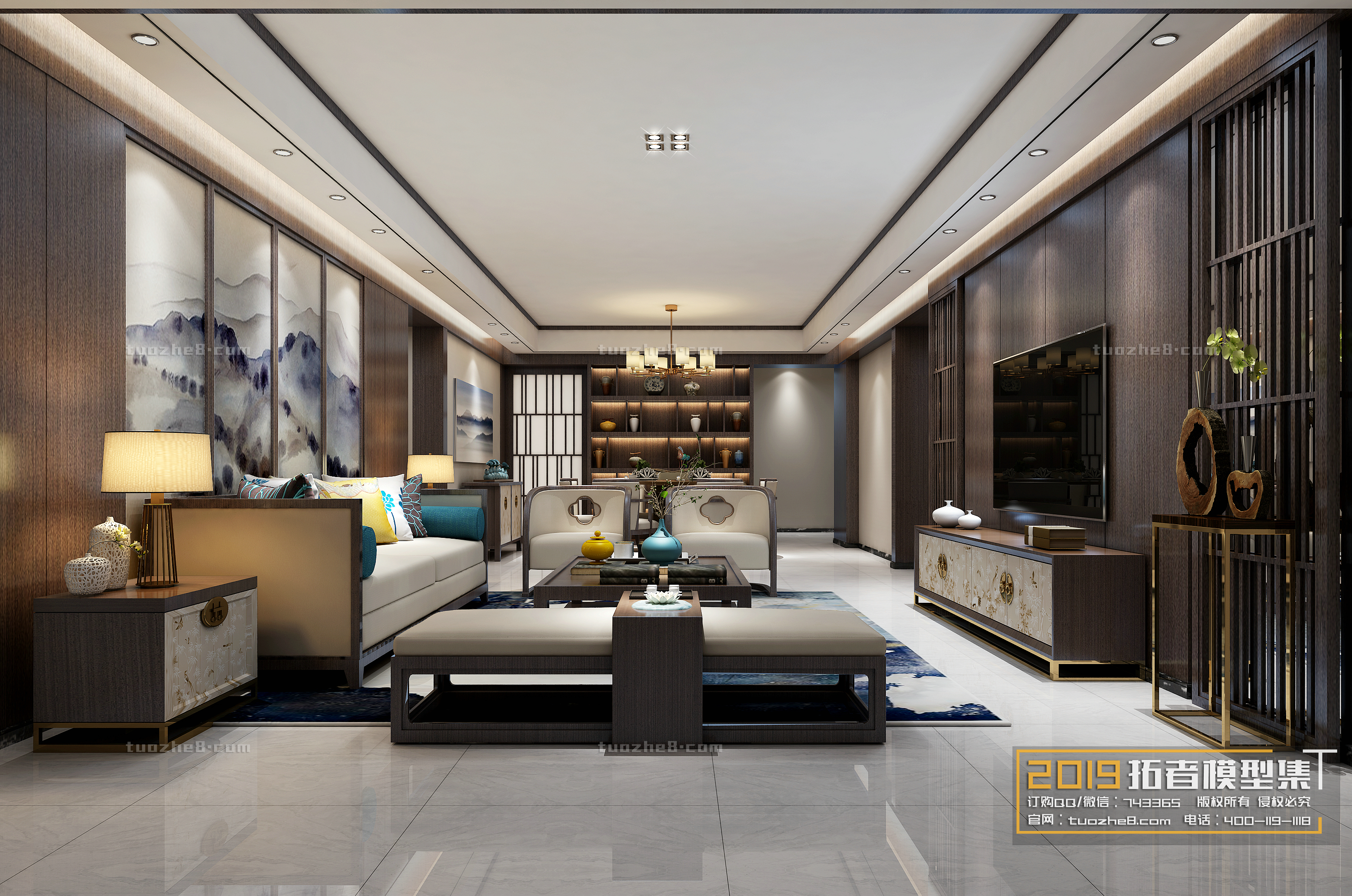 Extension Interior – LINGVING ROOM – CHINESE STYLES – 011 - thumbnail 1