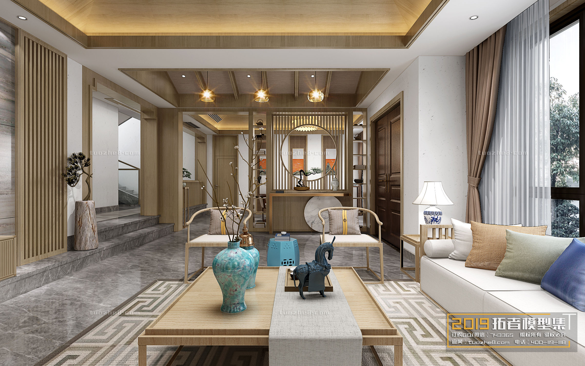 Extension Interior – LINGVING ROOM – CHINESE STYLES – 021 - thumbnail 1