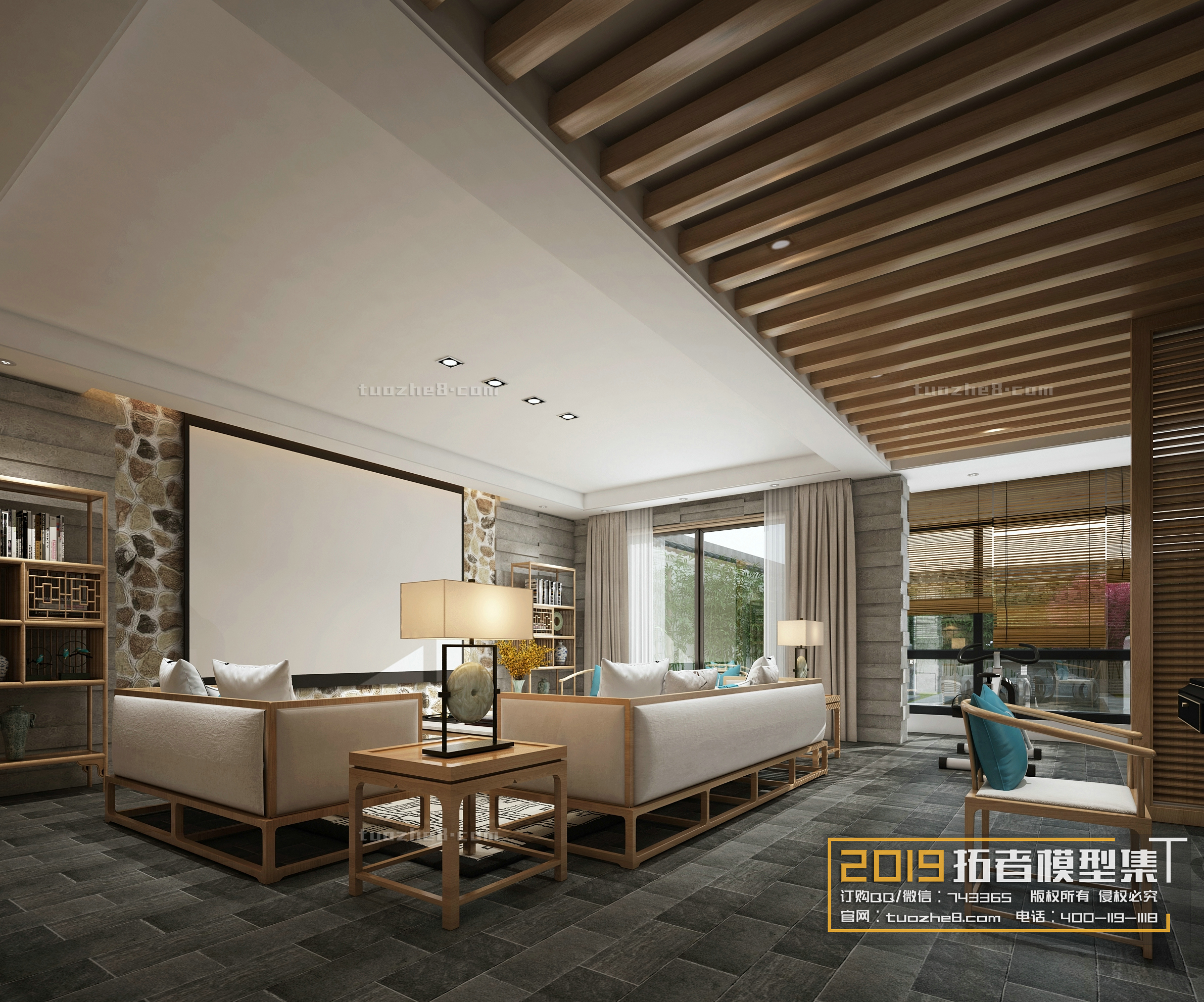 Extension Interior – LINGVING ROOM – CHINESE STYLES – 025 - thumbnail 1