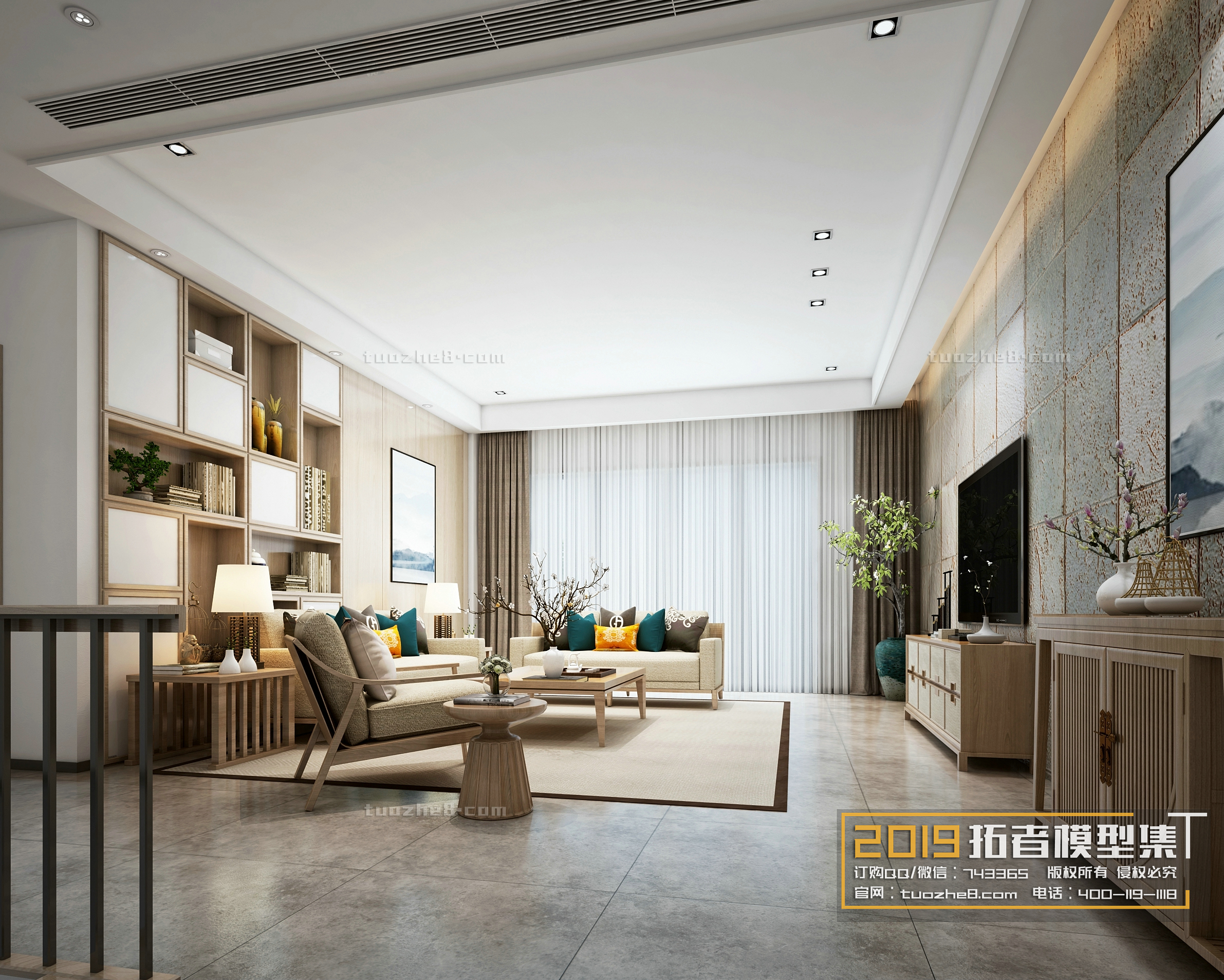 Extension Interior – LINGVING ROOM – CHINESE STYLES – 026 - thumbnail 1