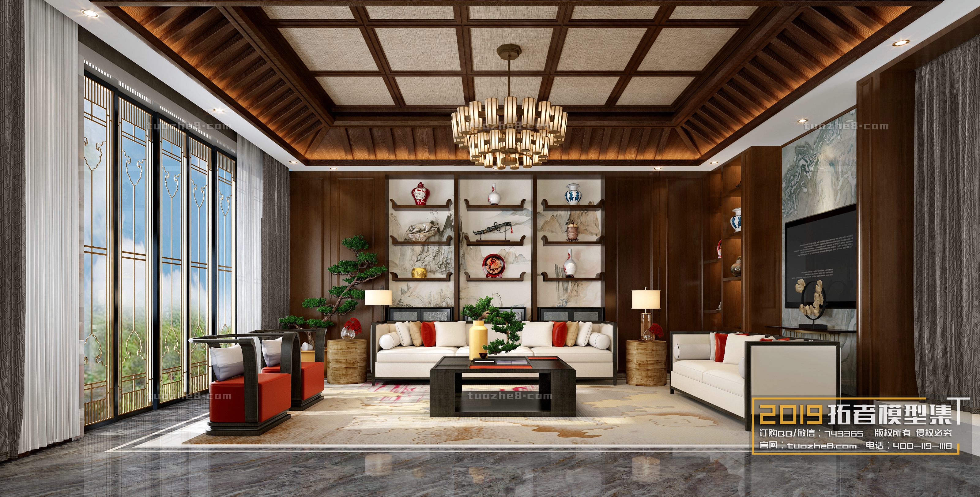 Extension Interior – LINGVING ROOM – CHINESE STYLES – 033 - thumbnail 1