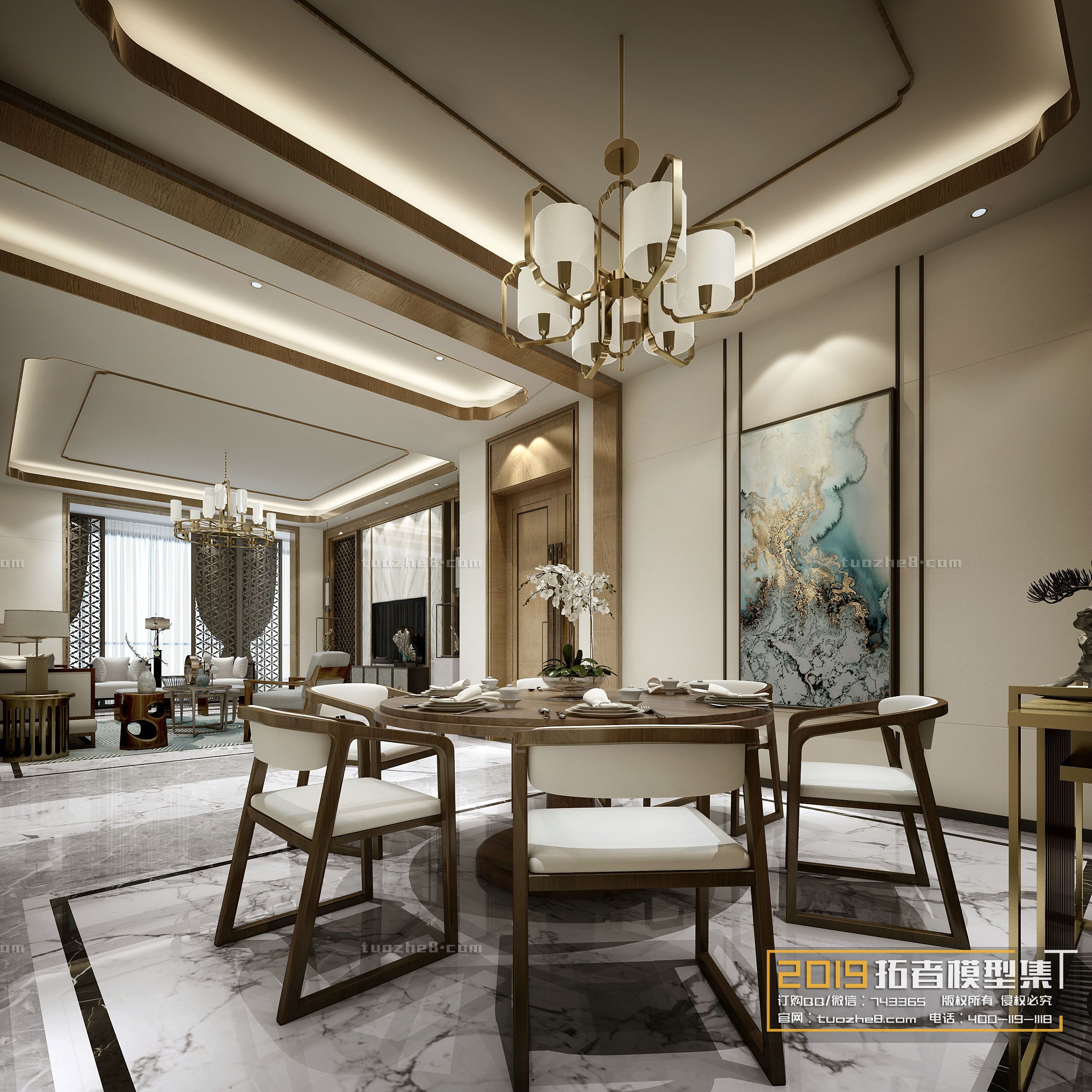 Extension Interior – LINGVING ROOM – CHINESE STYLES – 034 - thumbnail 1